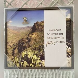 Framed Wall Hanging with Photo Clip NWOT